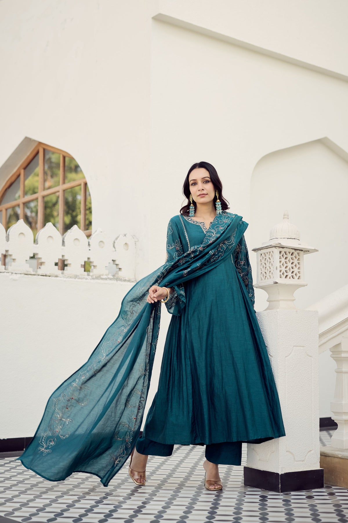 Ocean Grace Chanderi Suit Set