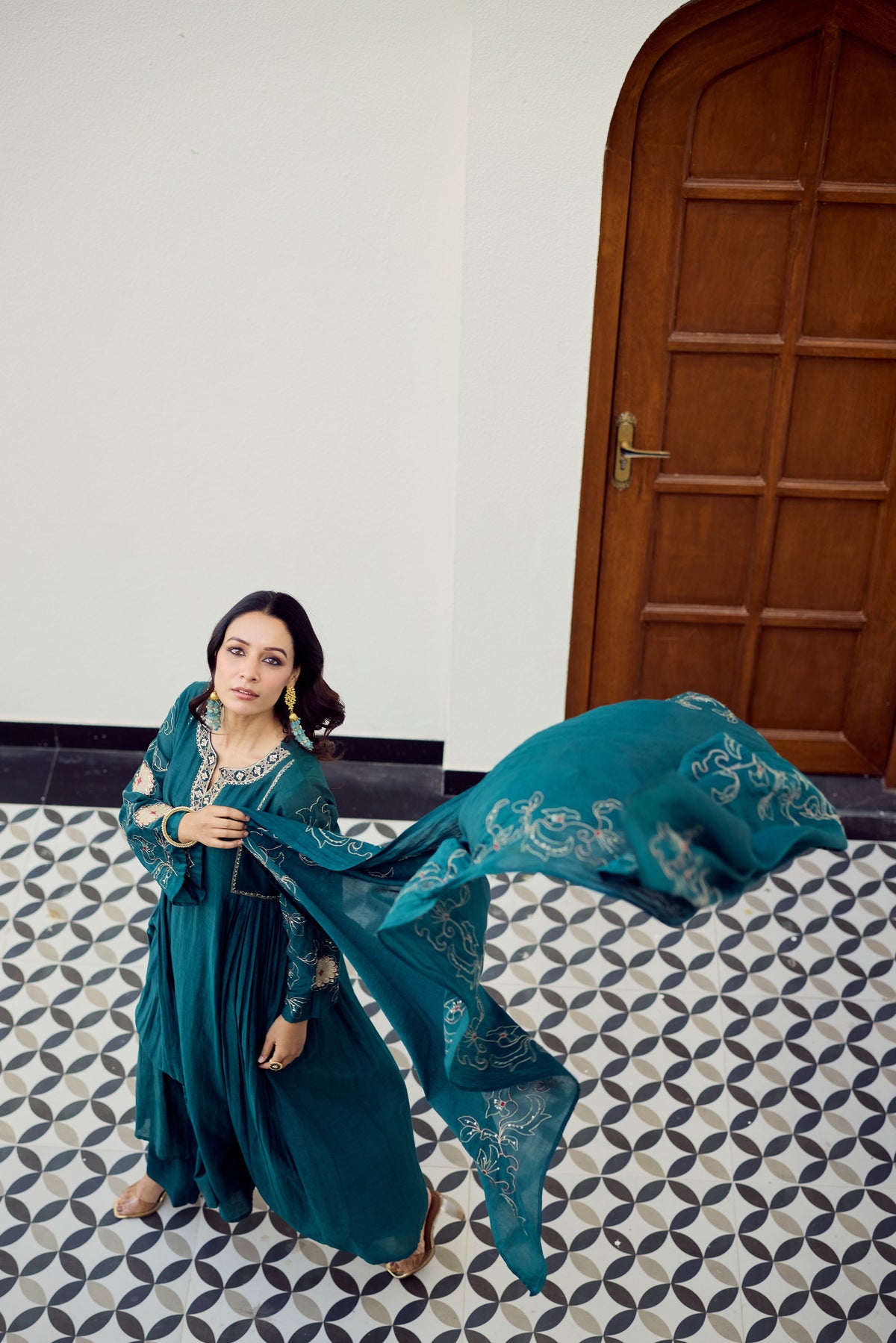 Ocean Grace Chanderi Suit Set