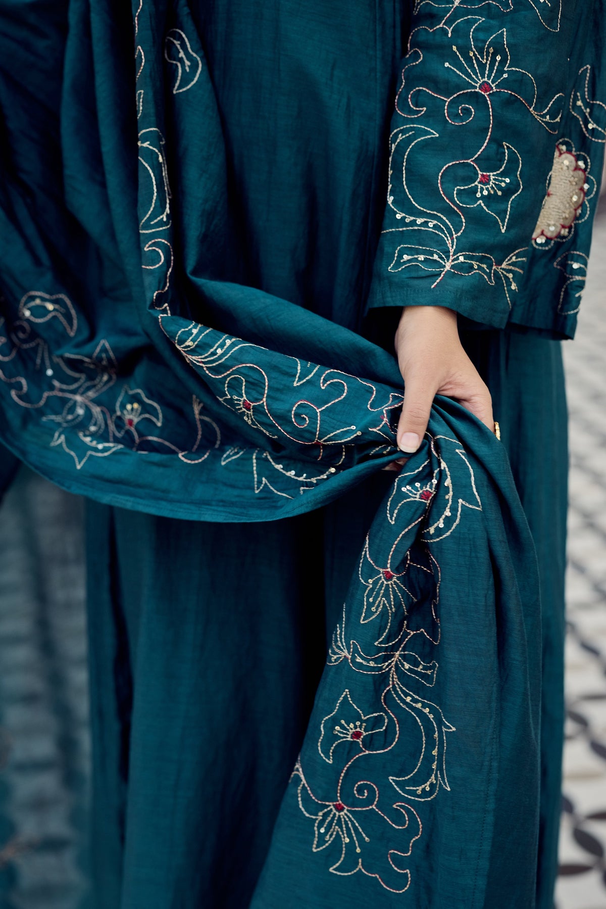 Ocean Grace Chanderi Suit Set
