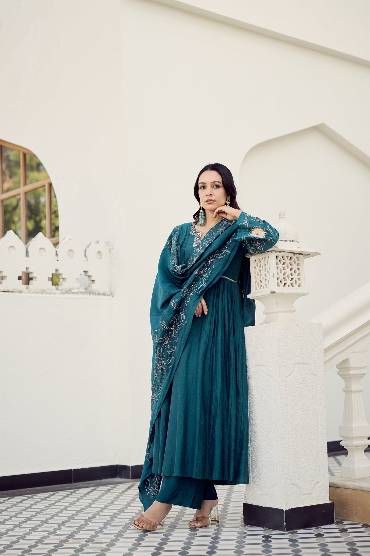 Ocean Grace Chanderi Suit Set