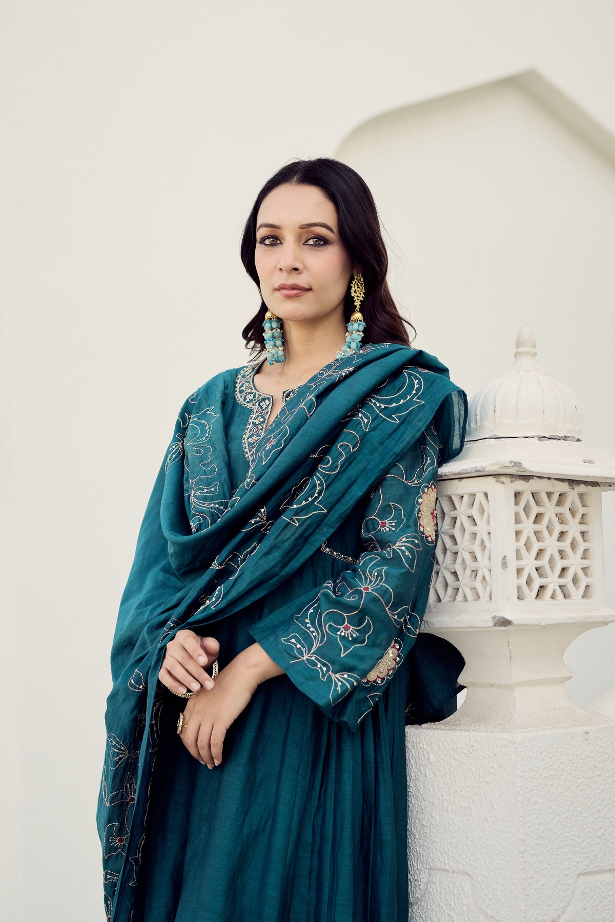 Ocean Grace Chanderi Suit Set