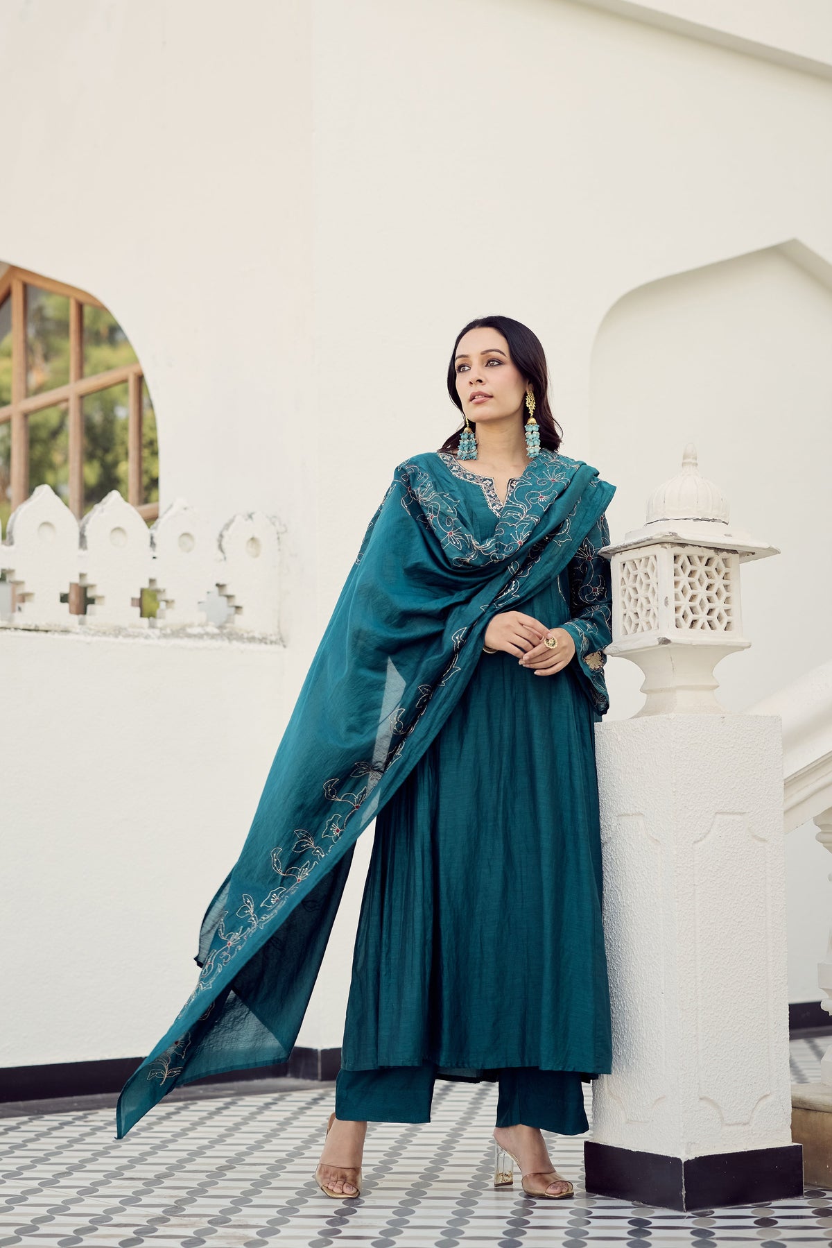 Ocean Grace Chanderi Suit Set